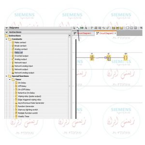 انتخاب یک رله در نرم افزار لوگو