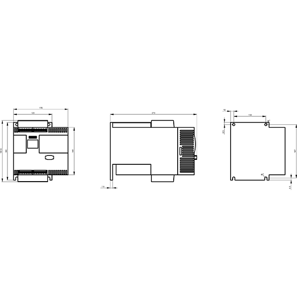 سافت استارتر دیجیتال 22 کیلووات زیمنس مدل 3RW4424-1BC44 2 ابعاد سافت استارتر دیجیتال 22 کیلووات زیمنس مدل 3RW4424-1BC44